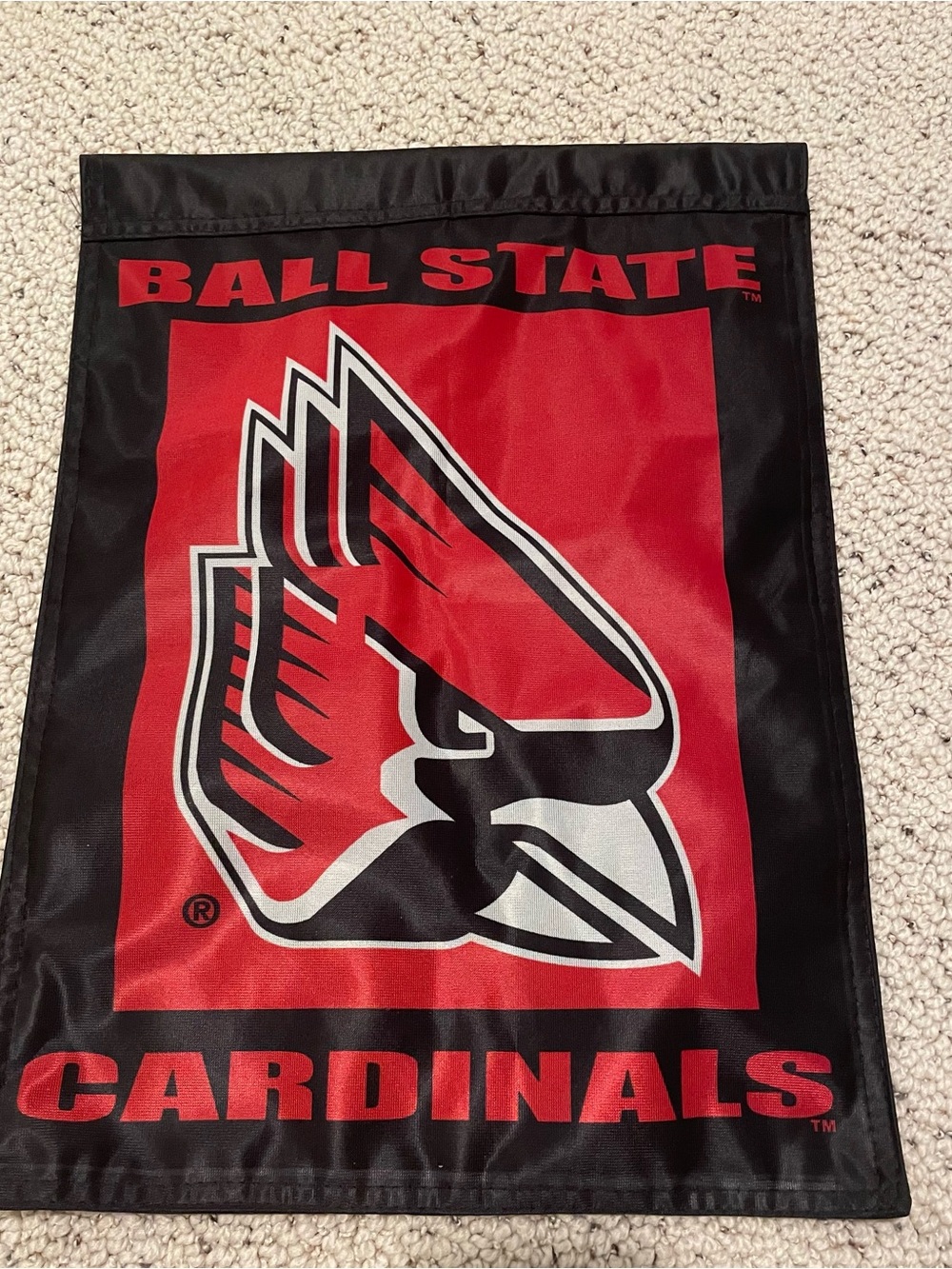 Ball State Cardinals Flag - Red and Black